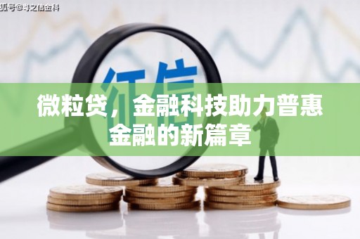 巧家微粒贷，金融科技助力普惠金融的新篇章