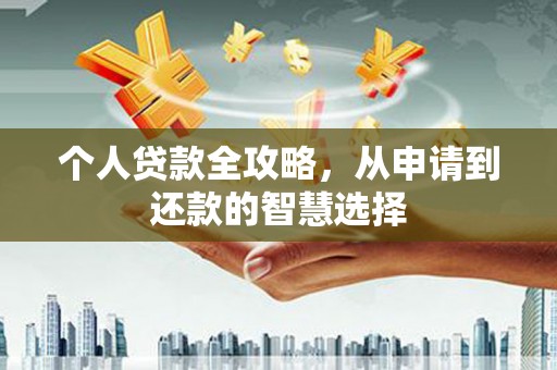巧家个人贷款全攻略，从申请到还款的智慧选择
