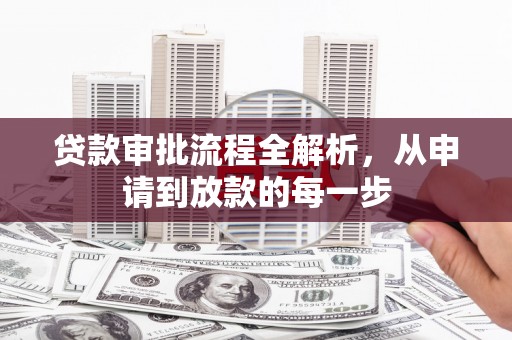 巧家贷款审批流程全解析，从申请到放款的每一步