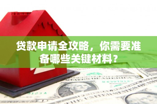 巧家贷款申请全攻略，你需要准备哪些关键材料？