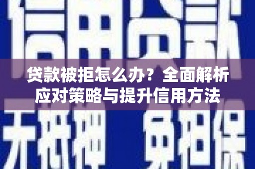 巧家贷款被拒怎么办？全面解析应对策略与提升信用方法