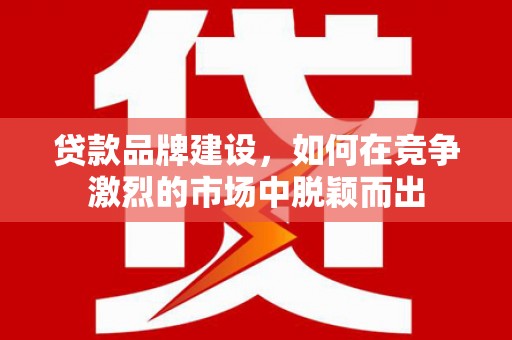巧家贷款品牌建设，如何在竞争激烈的市场中脱颖而出
