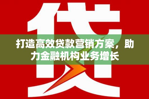 巧家打造高效贷款营销方案，助力金融机构业务增长