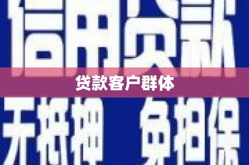 巧家贷款客户群体