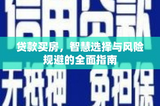 巧家贷款买房，智慧选择与风险规避的全面指南