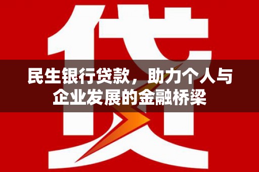 巧家民生银行贷款，助力个人与企业发展的金融桥梁