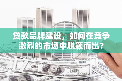 巧家贷款品牌建设，如何在竞争激烈的市场中脱颖而出？