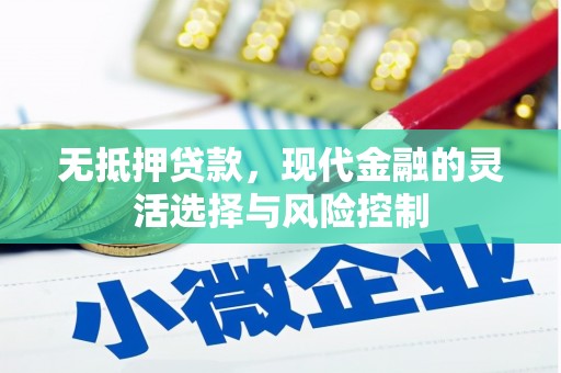 巧家无抵押贷款，现代金融的灵活选择与风险控制