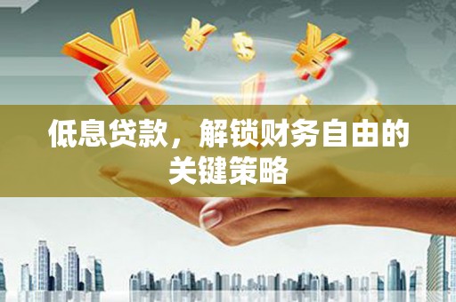 巧家低息贷款，解锁财务自由的关键策略