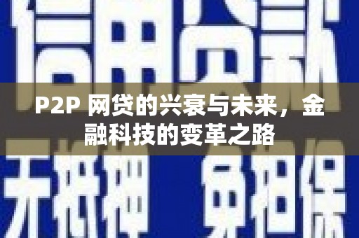 巧家P2P 网贷的兴衰与未来，金融科技的变革之路