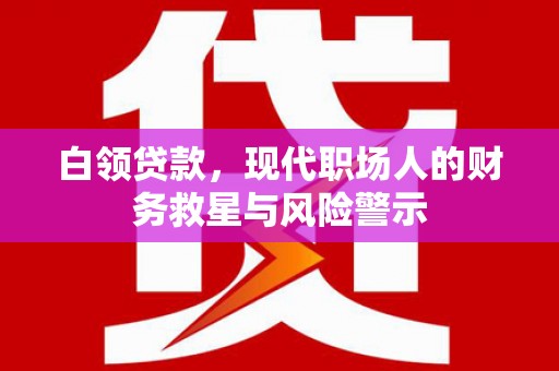 巧家白领贷款，现代职场人的财务救星与风险警示