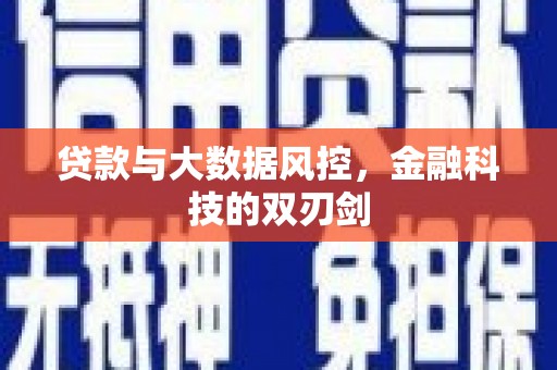 巧家贷款与大数据风控，金融科技的双刃剑