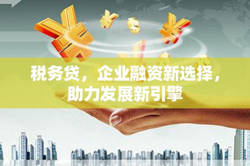 巧家税务贷，企业融资新选择，助力发展新引擎