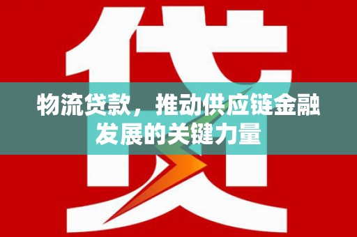 巧家物流贷款，推动供应链金融发展的关键力量