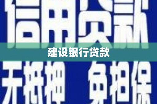 巧家建设银行贷款