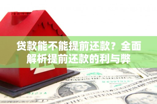 巧家贷款能不能提前还款？全面解析提前还款的利与弊