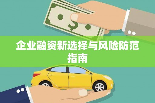 巧家企业融资新选择与风险防范指南