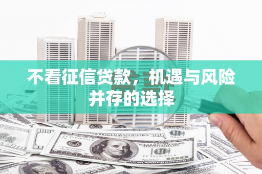 巧家不看征信贷款，机遇与风险并存的选择