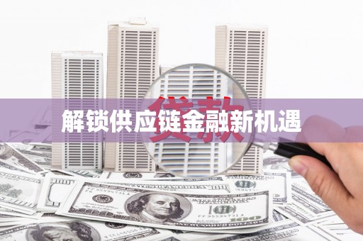 巧家解锁供应链金融新机遇